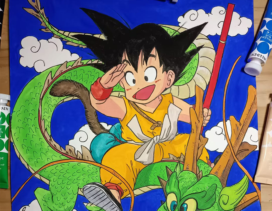 how to draw goku step by step easy