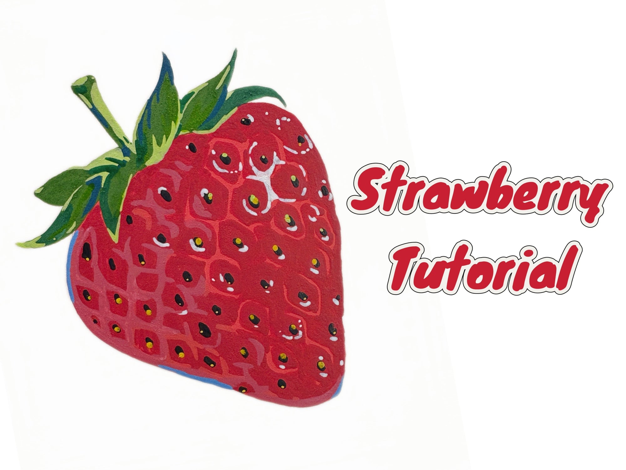 How to Draw a Strawberry | Simple & Easy Acrylic Marker Tutorial