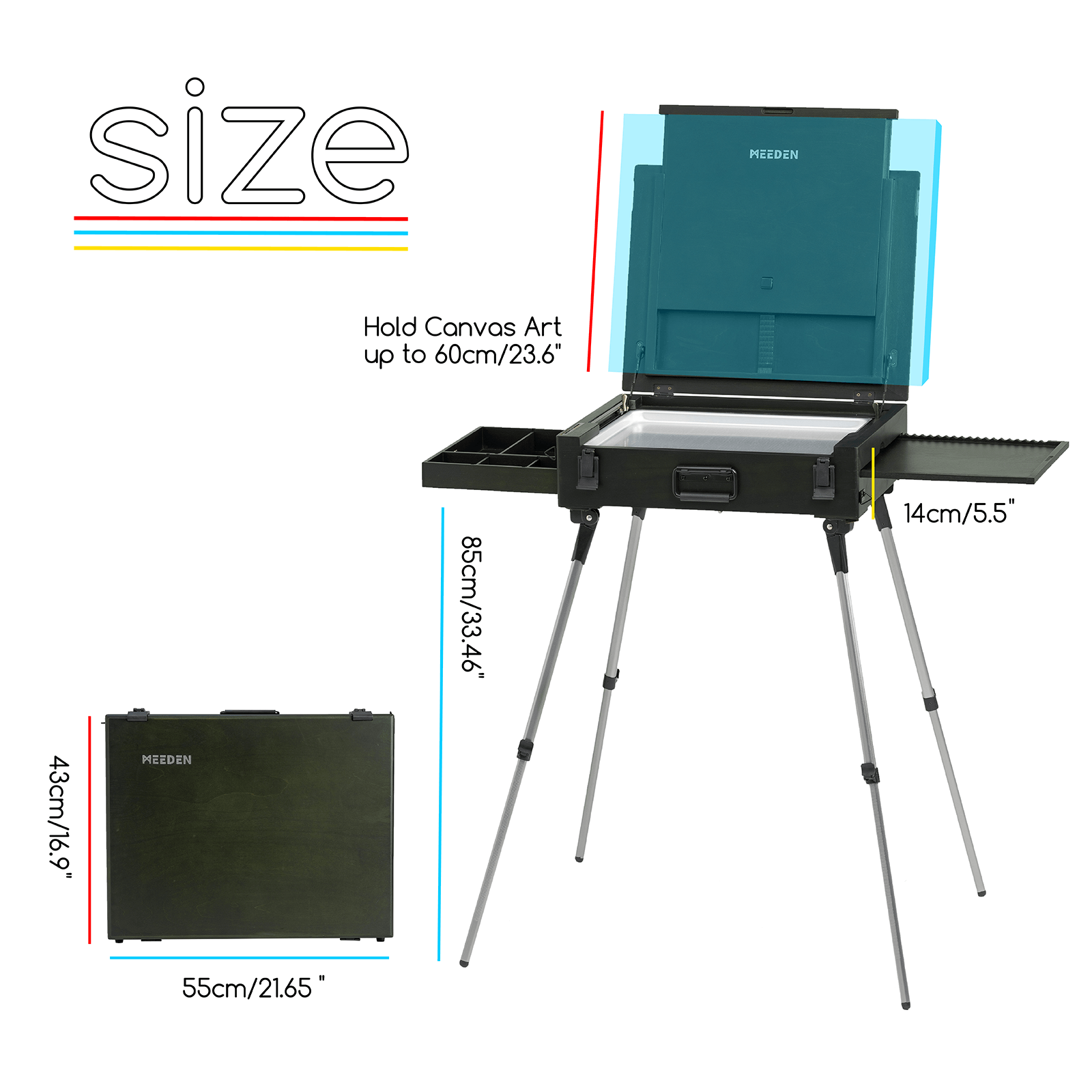 MEEDEN PRO Portable Boxwood French Easel Box