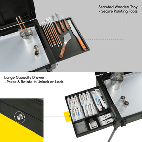 MEEDEN PRO Portable Boxwood French Easel Box