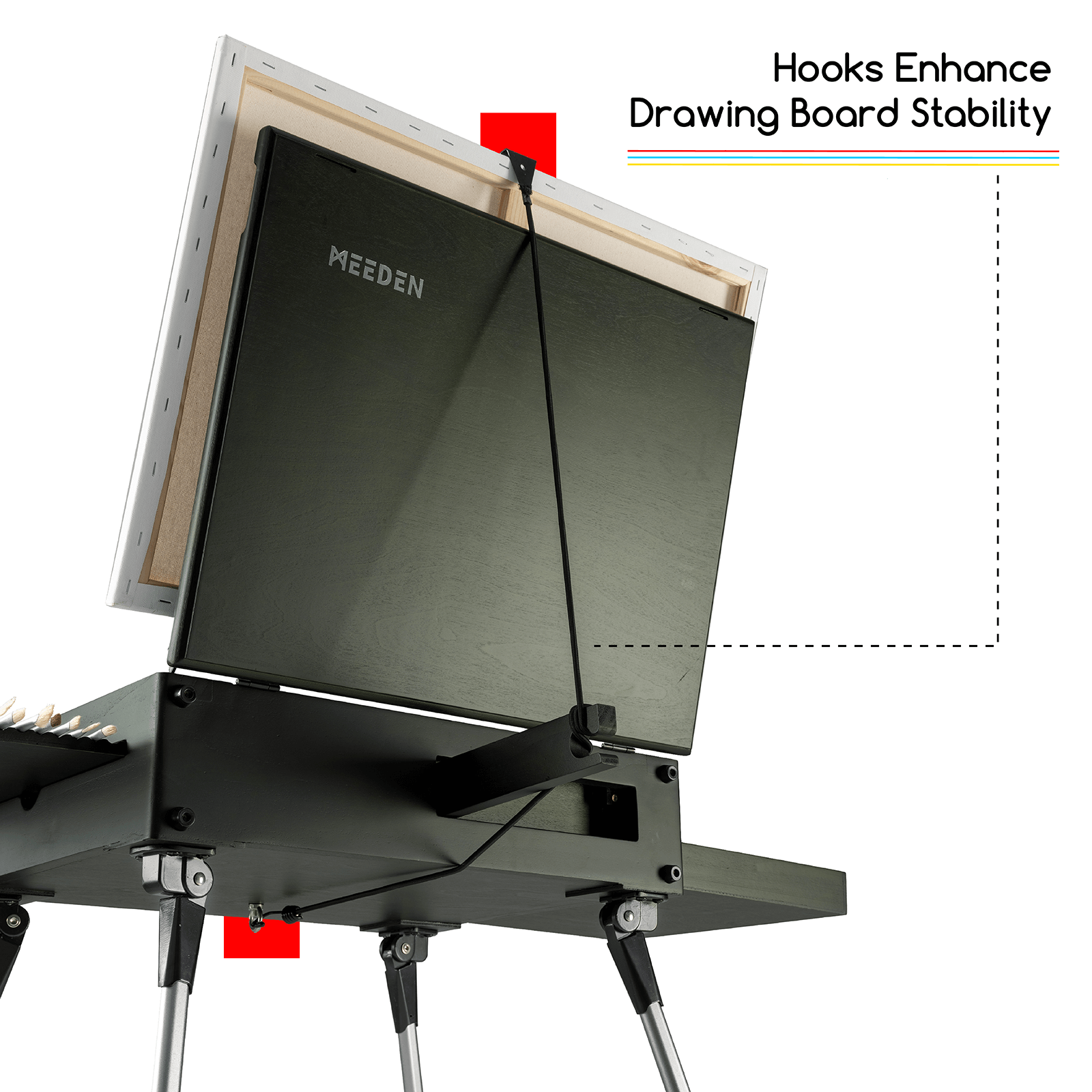 MEEDEN PRO Portable Boxwood French Easel Box