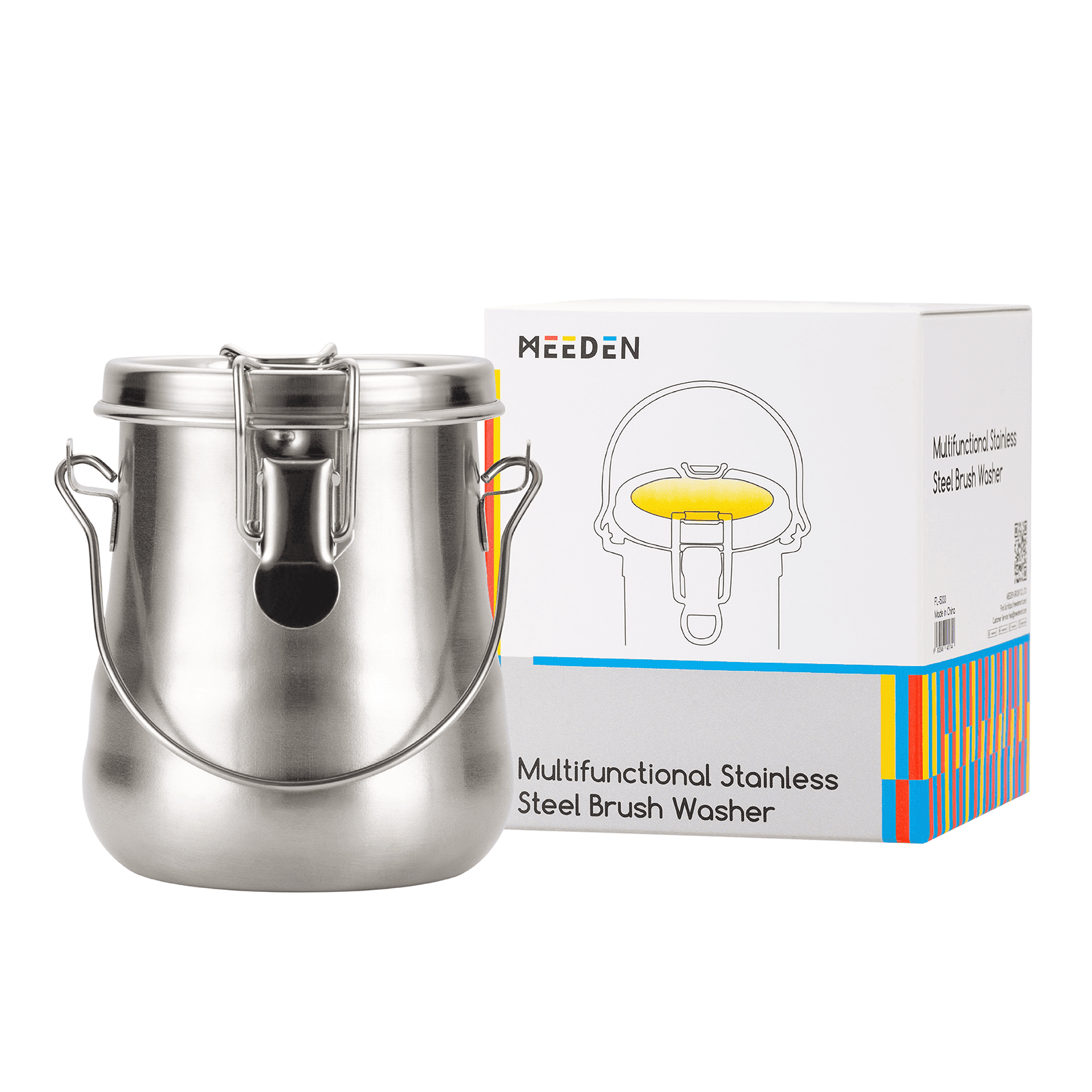 MEEDEN Portable Paint Brush Washer: Airtight Stainless Steel - Medium