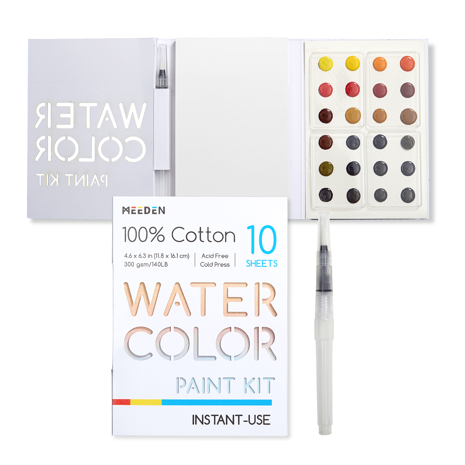 MEEDEN Portable Watercolor Paint Kit – 24 Colors