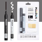 MEEDEN Acrylic Paint Markers, Black & White Colors