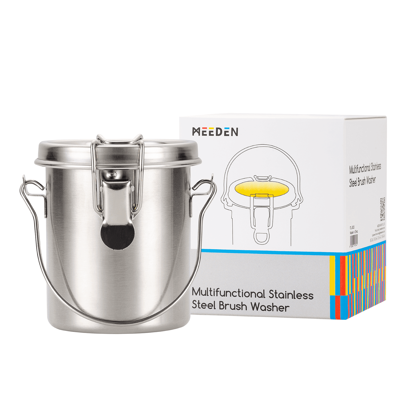 MEEDEN Portable Paint Brush Washer: Airtight Stainless Steel - Small