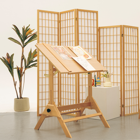 MEEDEN Adjustable Wooden Drafting Table, Natural-XSZ-2