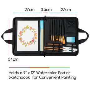 MEEDEN Studio Art Portfolio Sketch Bag, Water-proof, Black, 9"x12"