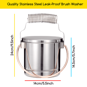 MEEDEN Portable Paint Brush Washer: Airtight Stainless Steel - Extra Large