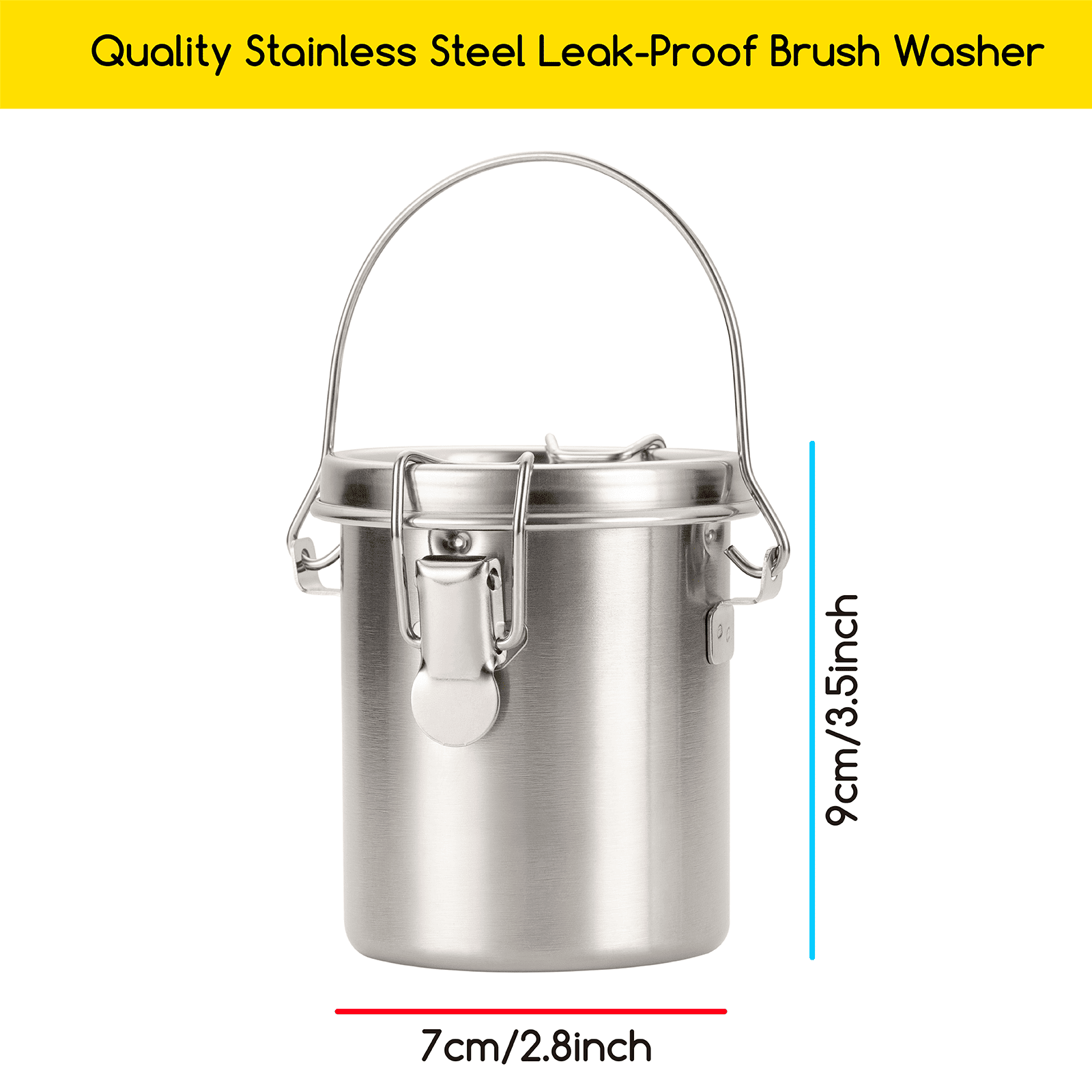 MEEDEN Portable Paint Brush Washer: Airtight Stainless Steel - Small
