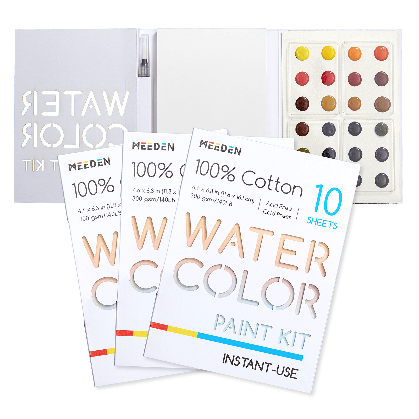 MEEDEN Portable Watercolor Paint Kit – 24 Colors