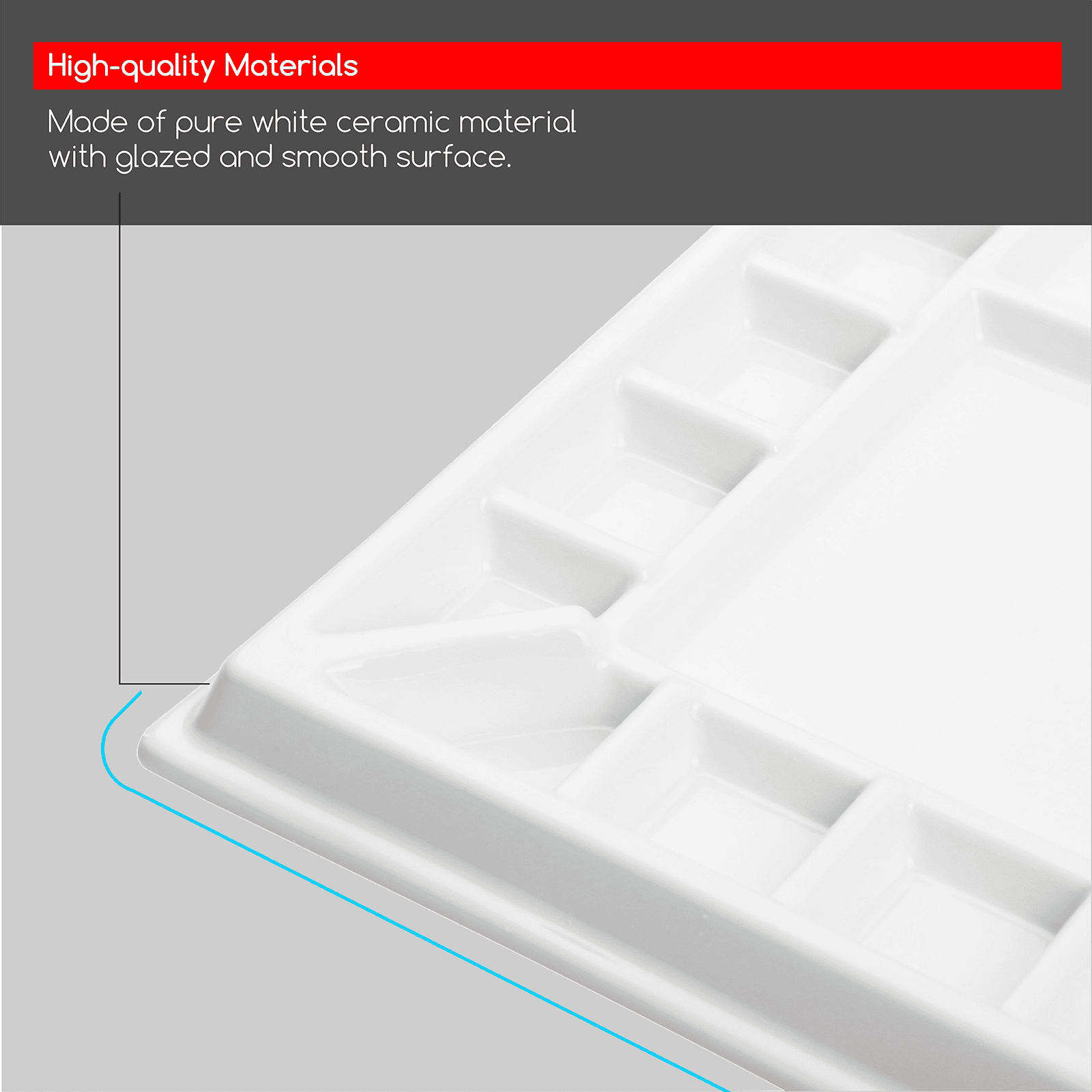 MEEDEN Studio Porcelain Watercolor Paint Palette