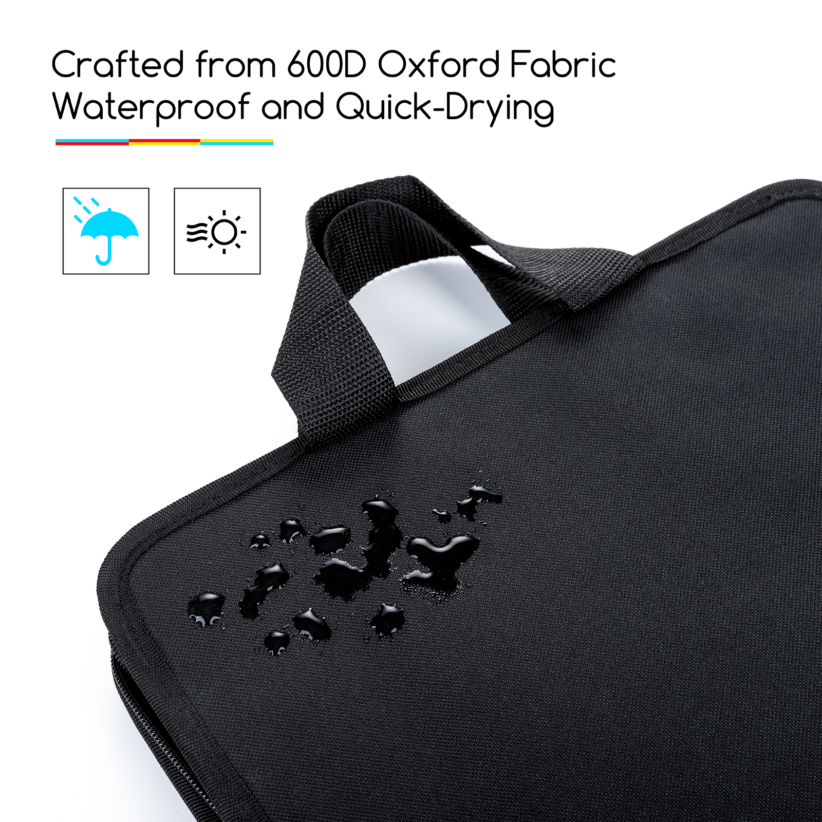 MEEDEN Studio Art Portfolio Sketch Bag, Water-proof, Black, 9"x12"