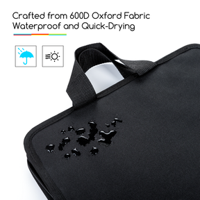 MEEDEN Studio Art Portfolio Sketch Bag, Water-proof, Black, 9"x12"