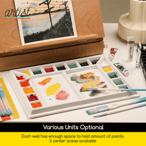 MEEDEN Studio Porcelain Watercolor Paint Palette