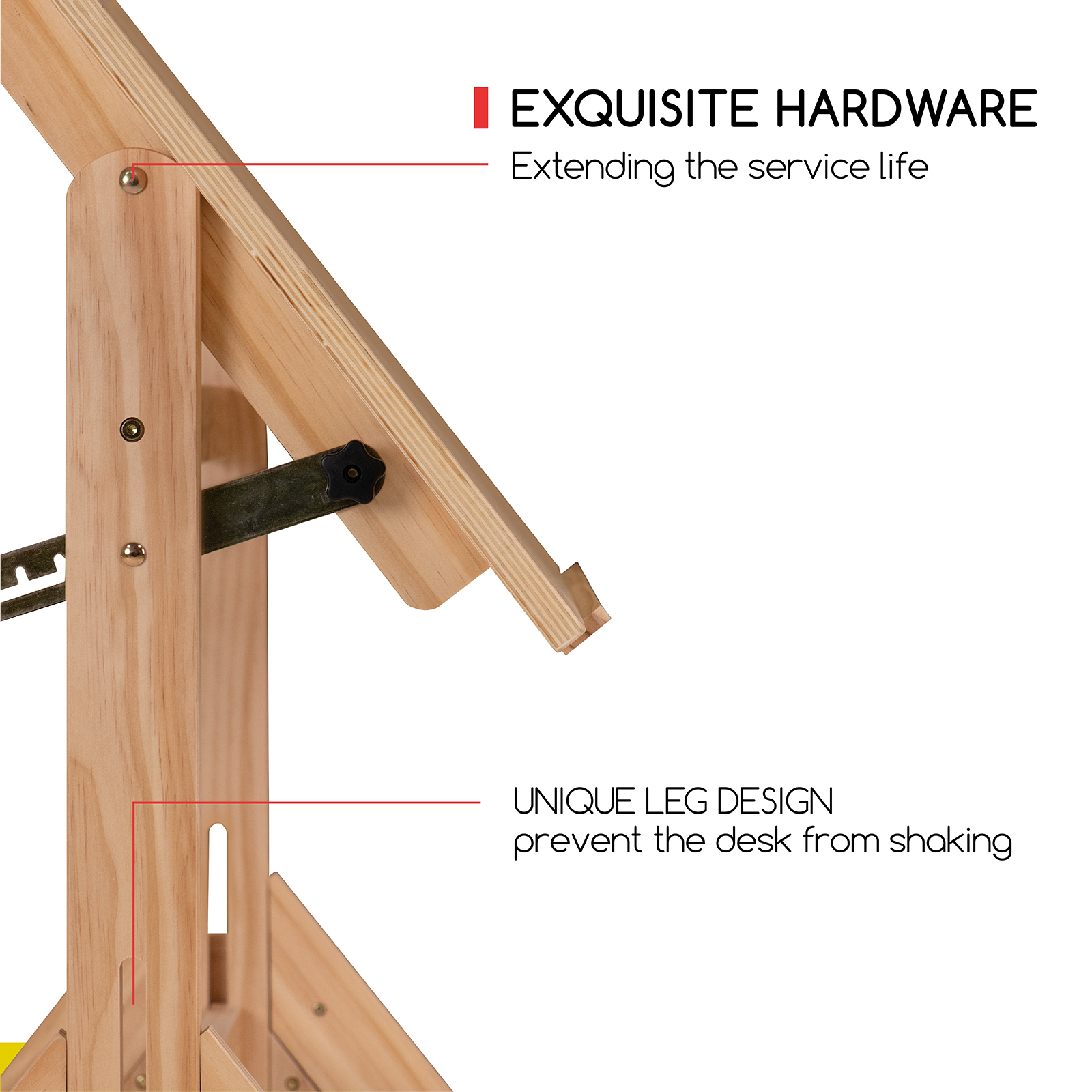 MEEDEN Adjustable Wooden Drafting Table, Natural-XSZ-2