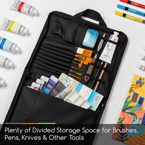 MEEDEN Studio Art Portfolio Sketch Bag, Water-proof, Black, 9"x12"