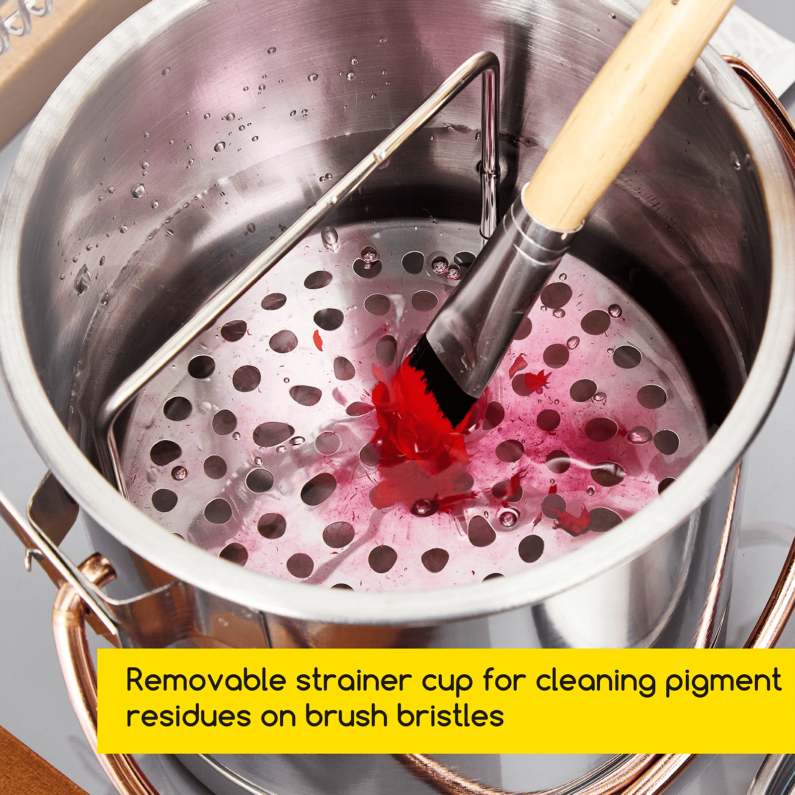 MEEDEN Portable Paint Brush Washer: Airtight Stainless Steel - Extra Large