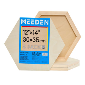 MEEDEN Hexagon Wood Canvas Panels