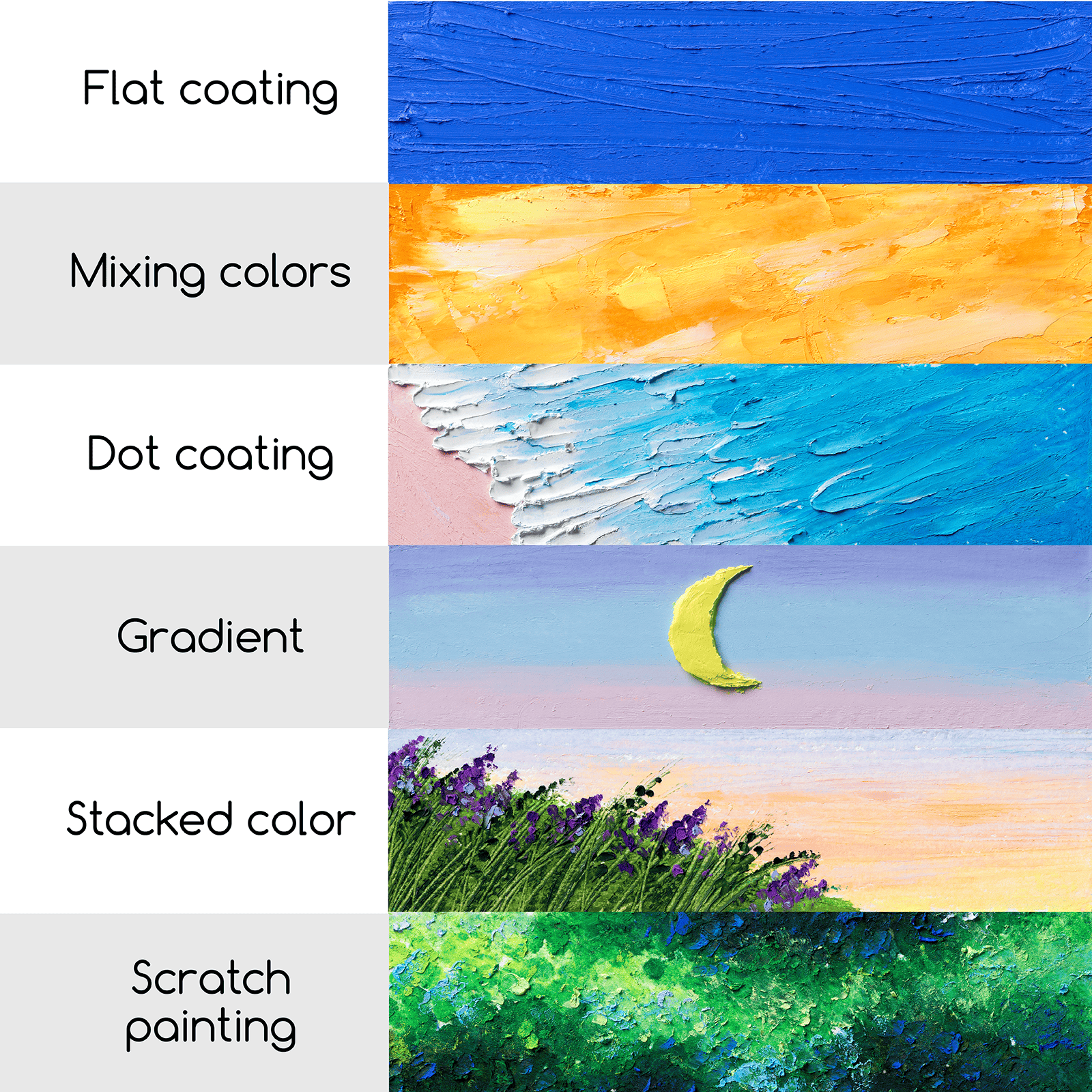 MEEDEN Soft White Oil Pastels: 6 Pcs