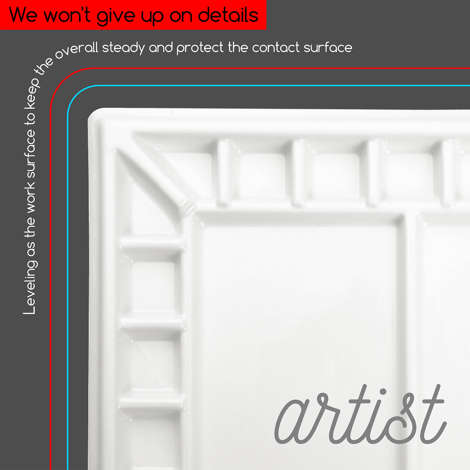 MEEDEN Studio Porcelain Watercolor Paint Palette