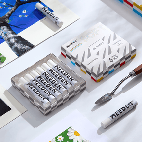 MEEDEN Soft White Oil Pastels: 6 Pcs