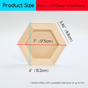 MEEDEN Hexagon Wood Canvas Panels