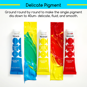 MEEDEN Gouache Paint Set, 12 Tubes, 12 ml / 0.4oz