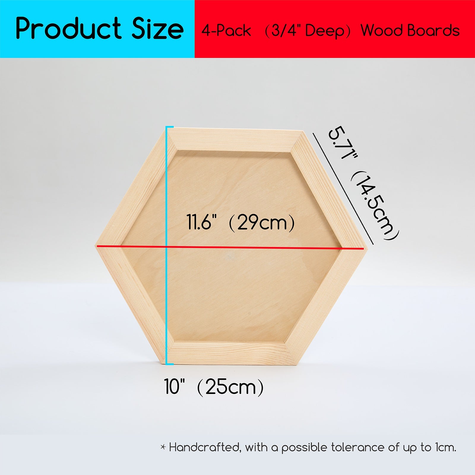 MEEDEN Hexagon Wood Canvas Panels