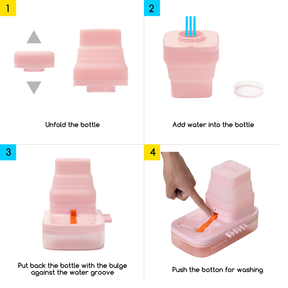 MEEDEN Foldable Paint Brush Cleaner-Pink