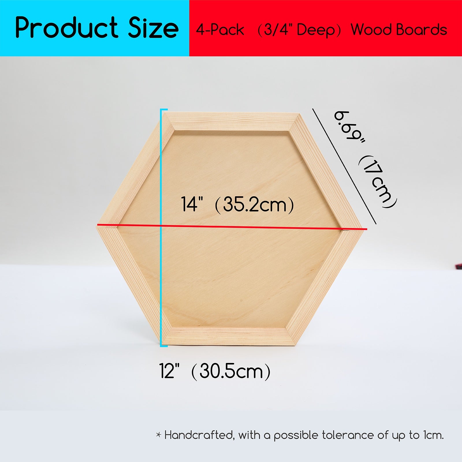 MEEDEN Hexagon Wood Canvas Panels