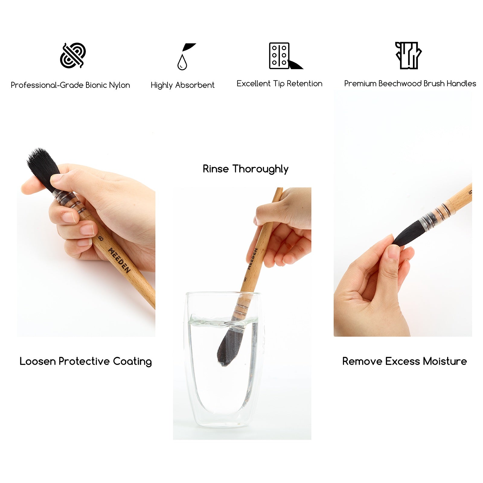 MEEDEN Professional Watercolor Brushes