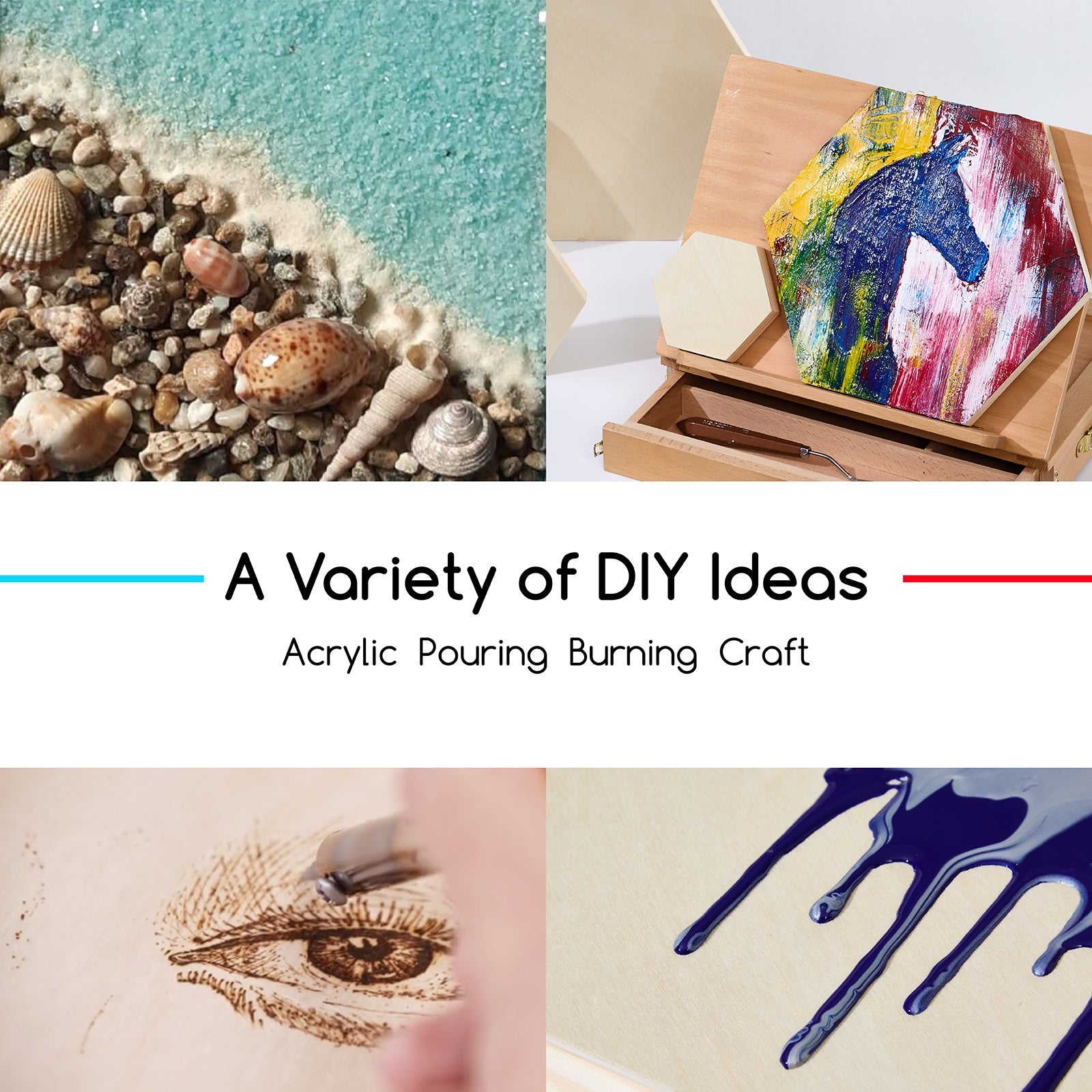 MEEDEN Hexagon Wood Canvas Panels