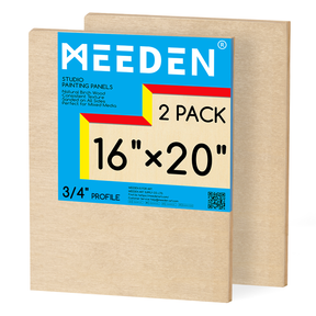 MEEDEN Artist Birch Wood Canvas Board, 3/4” Deep