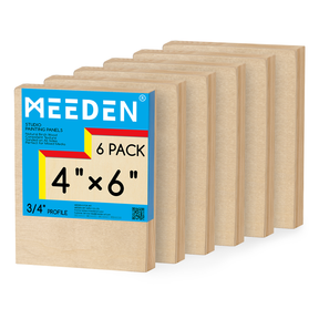 MEEDEN Artist Birch Wood Canvas Board, 3/4” Deep