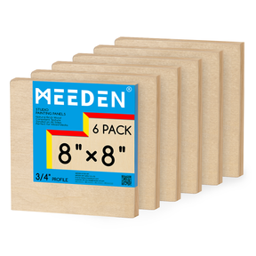 MEEDEN Artist Birch Wood Canvas Board, 3/4” Deep