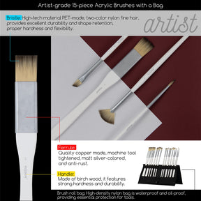 MEEDEN Professional Artist Acrylic Painting Set with French Easel
