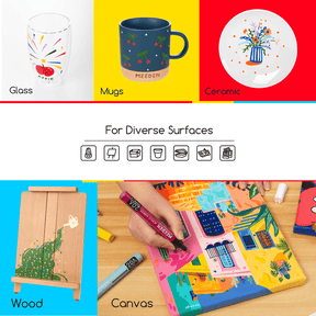 MEEDEN Acrylic Paint Markers Set - 12 Colors