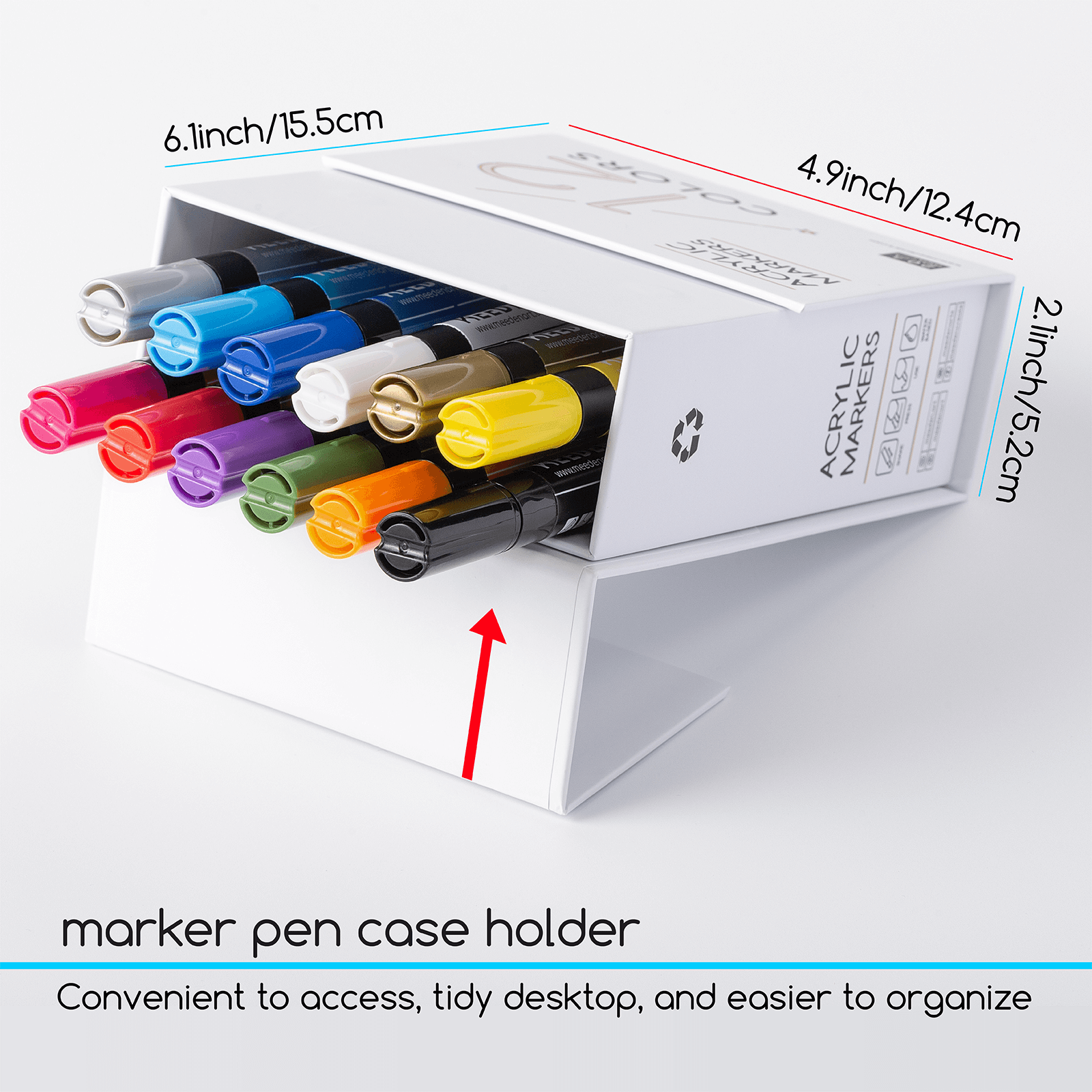 MEEDEN Acrylic Paint Markers Set - 12 Colors