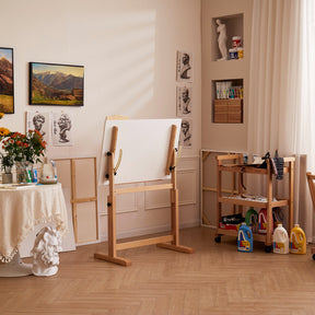 MEEDEN Adjustable Wooden Drafting Table, White-XSZ-5