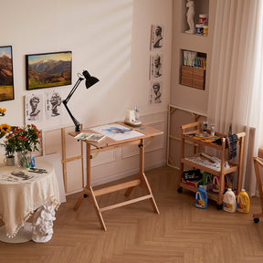 MEEDEN Adjustable Wooden Drafting Table, Natural-XSZ-2