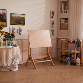 MEEDEN Adjustable Wooden Drafting Table, Natural-XSZ-2