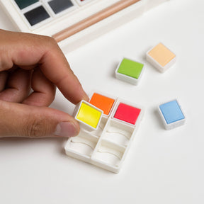 MEEDEN Solid Watercolor and Professional Brushes Set