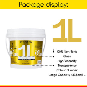 MEEDEN Studio Acrylic Paint,  Metallic Brilliant Gold, 1 L / 33.8 oz