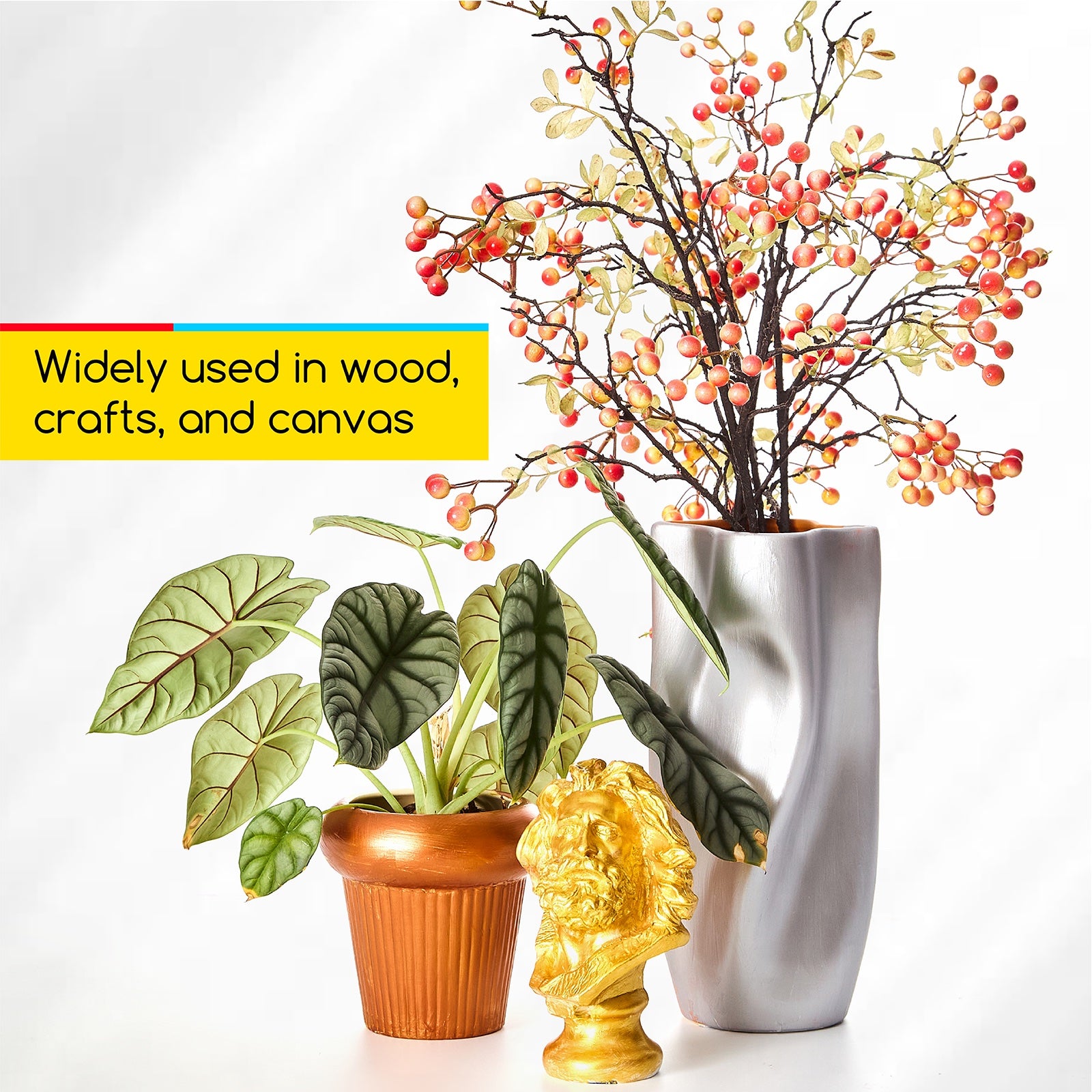 MEEDEN Studio Acrylic Paint,  Metallic Brilliant Gold, 1 L / 33.8 oz