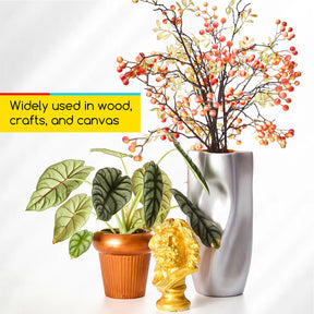 MEEDEN Studio Acrylic Paint,  Metallic Brilliant Gold, 1 L / 33.8 oz