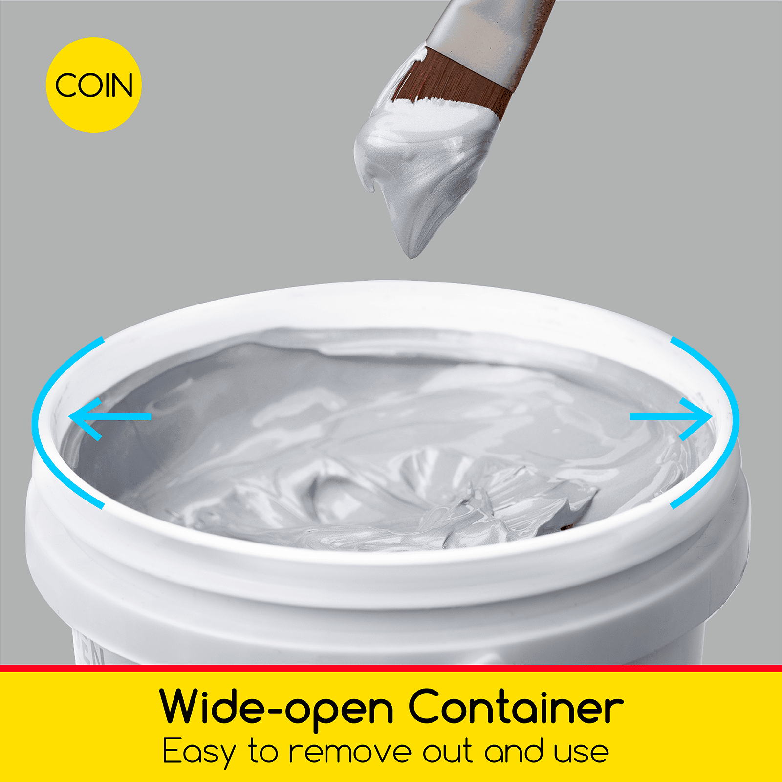 MEEDEN Studio Acrylic Paint,  Metallic Silver Acrylic Paint, 1 L / 33.8 oz