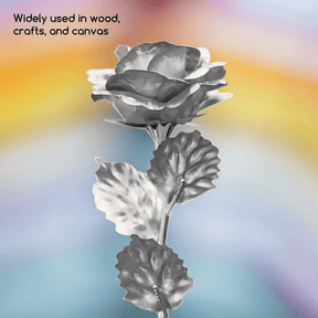 MEEDEN Studio Acrylic Paint,  Metallic Silver Acrylic Paint, 1 L / 33.8 oz