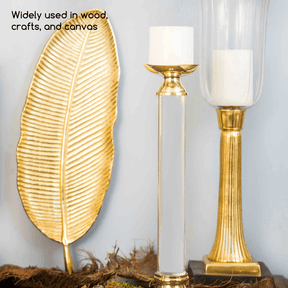 MEEDEN Studio Acrylic Paint,  Metallic Brilliant Gold, 1 L / 33.8 oz