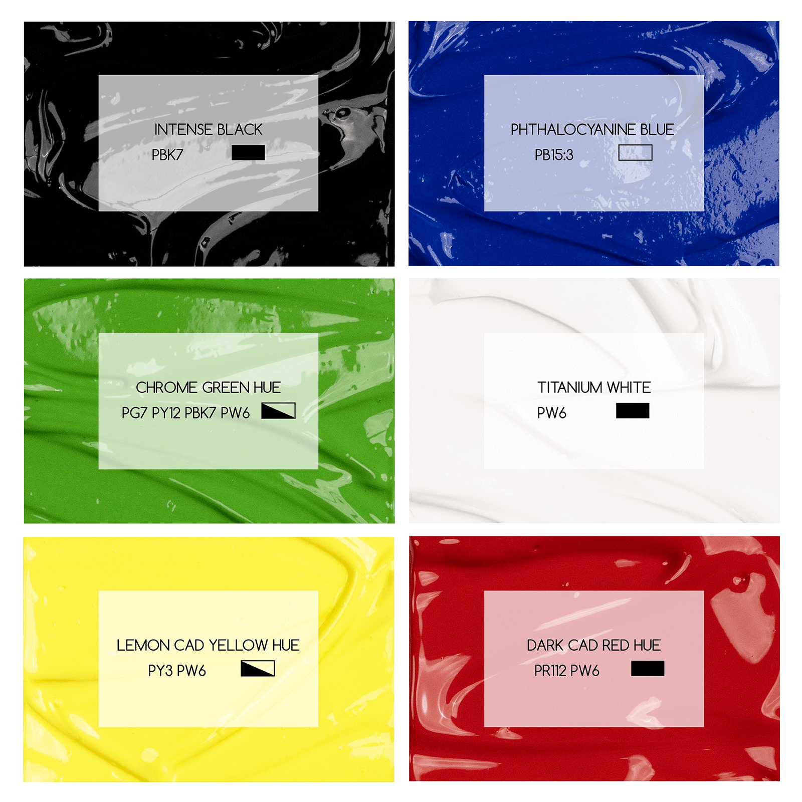 MEEDEN Studio Acrylic Paint, 1 L / 33.8 oz, 6 Colors