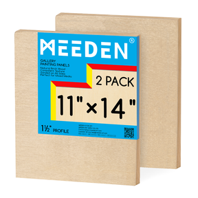 MEEDEN Artist Birch Wood Canvas Board, 1-1/2” Deep